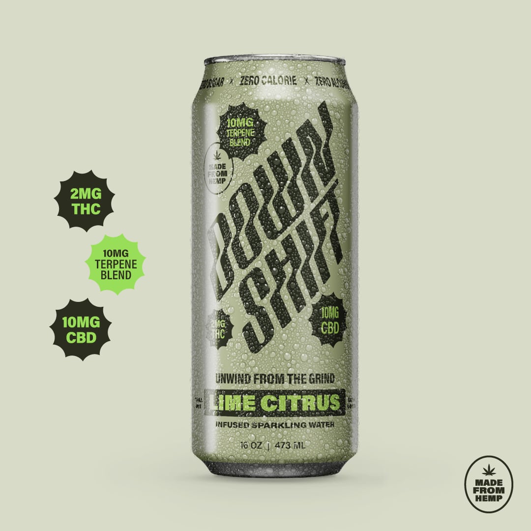 Downshift | Lime Citrus | Terpene infused sparkling water – Enjoy